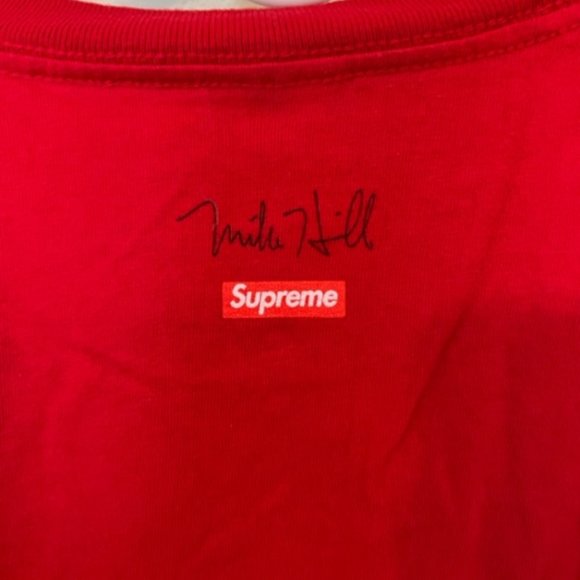 Supreme Mike Hill Snake Trap Long Sleeve Tee - Red - Picture 5 of 5